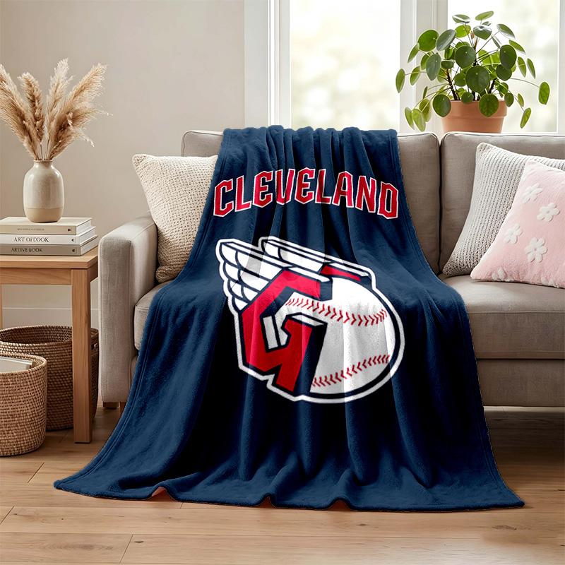 Cleveland Guardians blanket Flannel Blanket Soft Cozy Plush Throw for Sofa Bed Lightweight Home Decoration