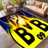 Borussia Dortmund Print Rug, Washable Floor Carpet, For Entryway Dorm Laundry Room Office Study, Home Decor Birthday Christmas Gift