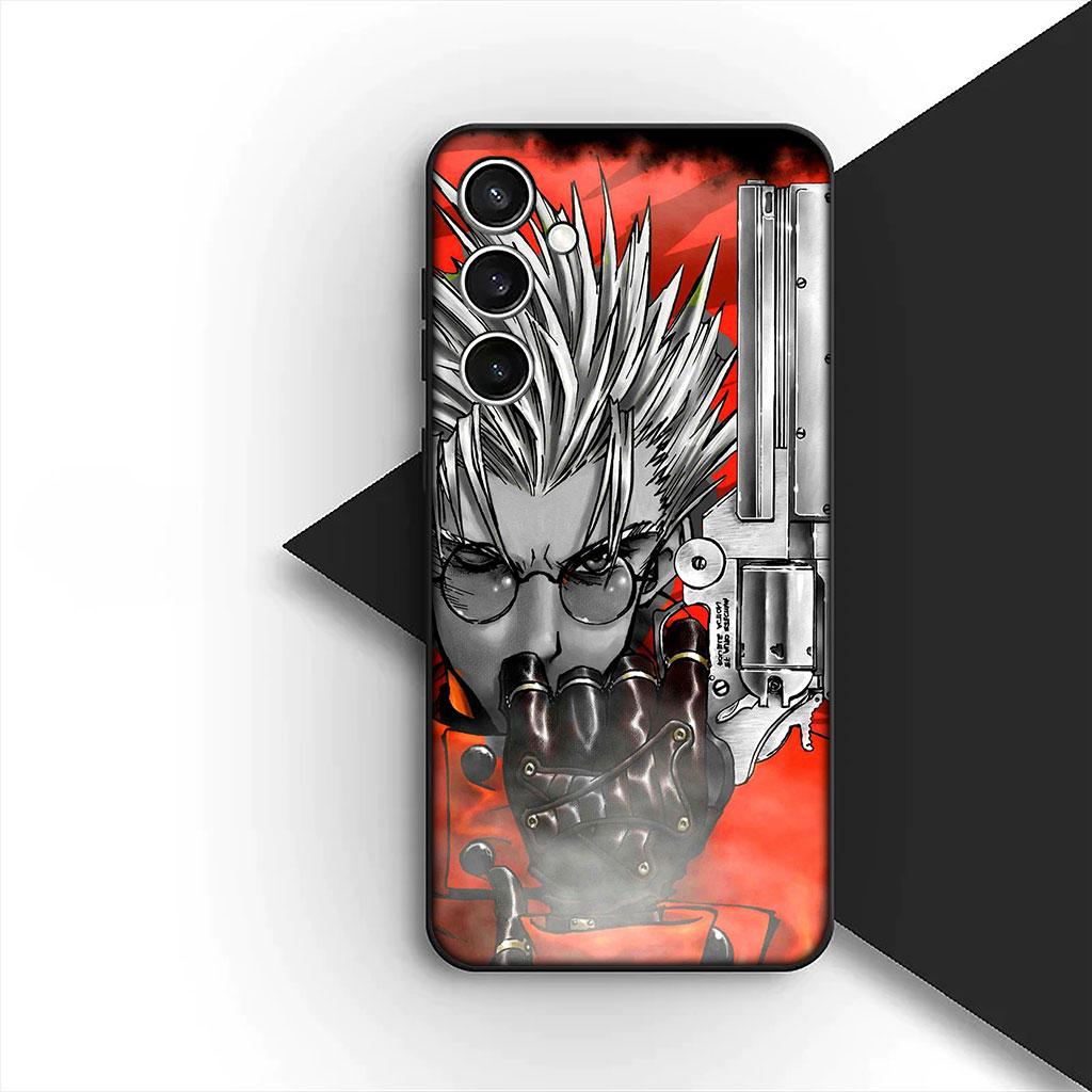 Handyhülle für Samsung Galaxy S25 S24 S23 FE Ultra Plus S7 Edge S25+ S23+ A56 5G Funda Hülle Weiche Hülle Trigun Stampede