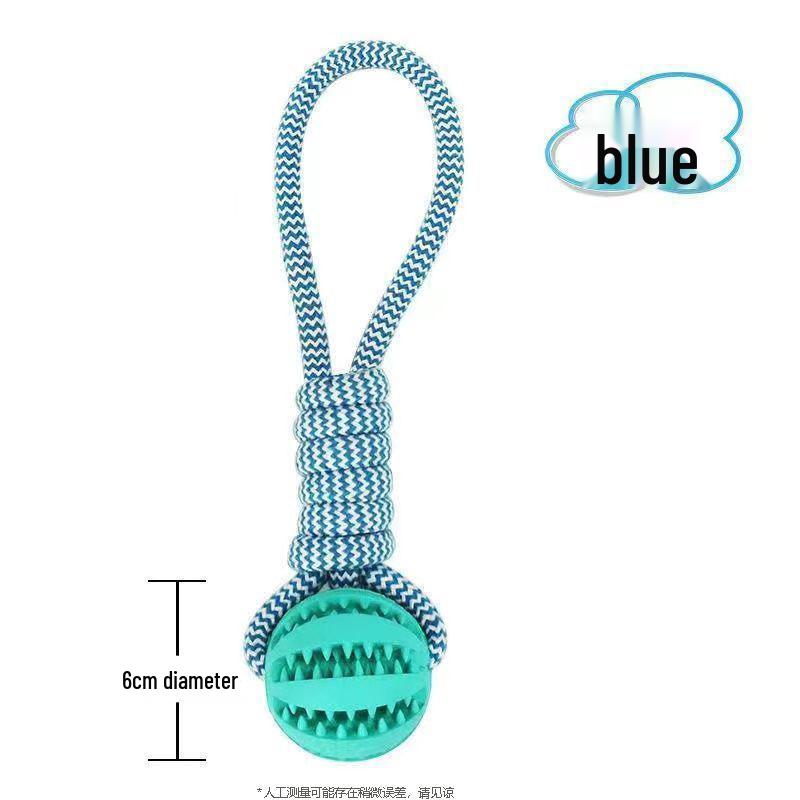 Teething Tug-of-War Plush Dog Toy | Interactive Chew & Training Knot Toy синий