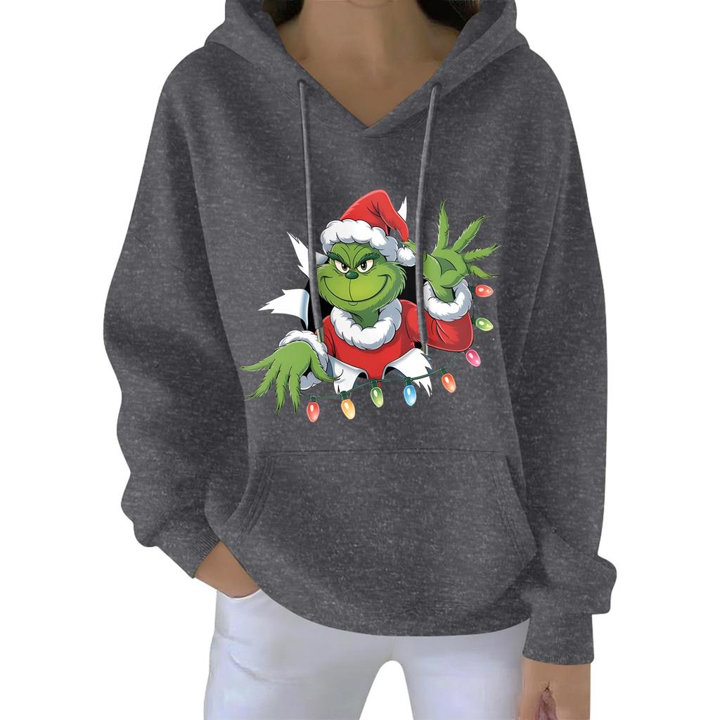 Women's Christmas  Hoodie Funny Cute Christmas Holiday Sweatshirt Pullover
