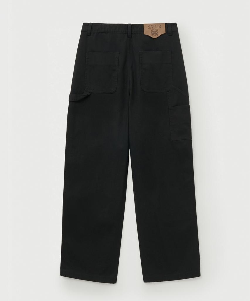 Seteo Double Knee Carpenter Pants Black