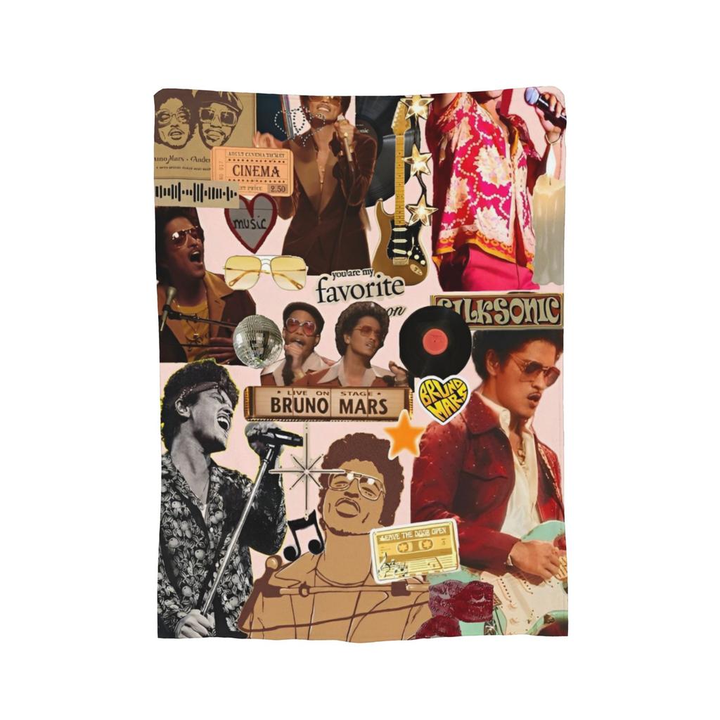the romantic bruno mars tour Fleece Blanket Vintage Throw Blankets for Sofa Bedding Lounge 200x150cm Rug Piece,
