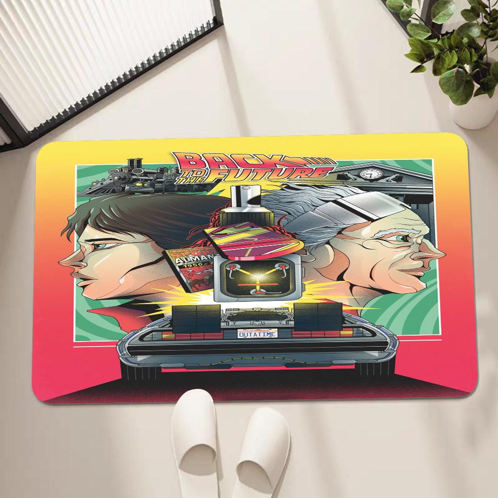 Back To The Future Long Rugs Cheaper Anti-slip Modern Living Room Balcony Printed Bedside Area Rugs