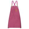 Canvas Chef Aprons 75x69cm Adjustable Strap Cross Back Kitchen Cooking Apron with 3 Pockets for Men Women Chef, Black