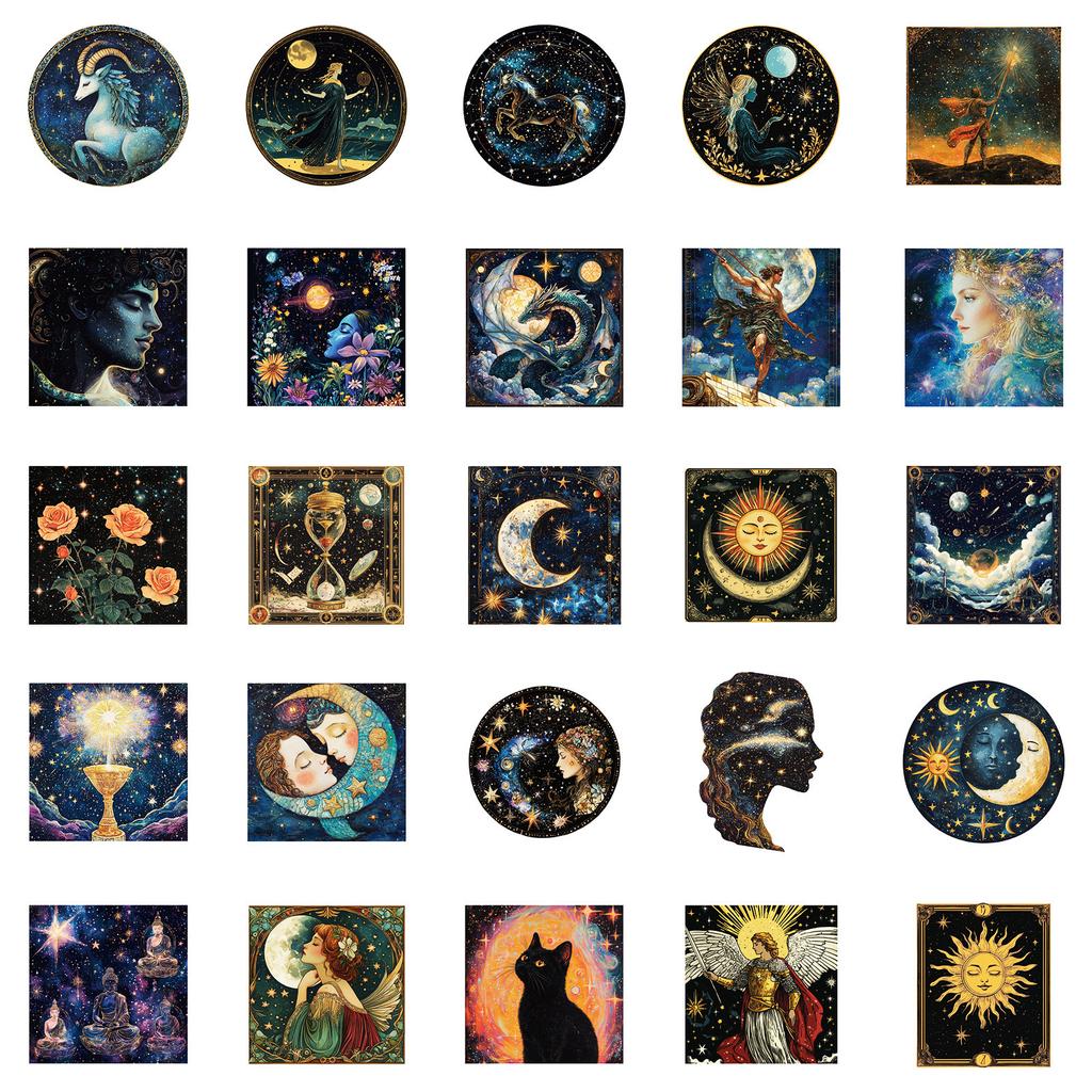 50 Neue Fantasy-Thema Universum Mythologie Graffiti-Sticker Handyhülle Kühlschrank Dekoration