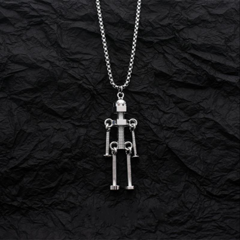 Screw Robot Male Hip-Hop Clothes Chain Children's Accessories Necklace Pendant