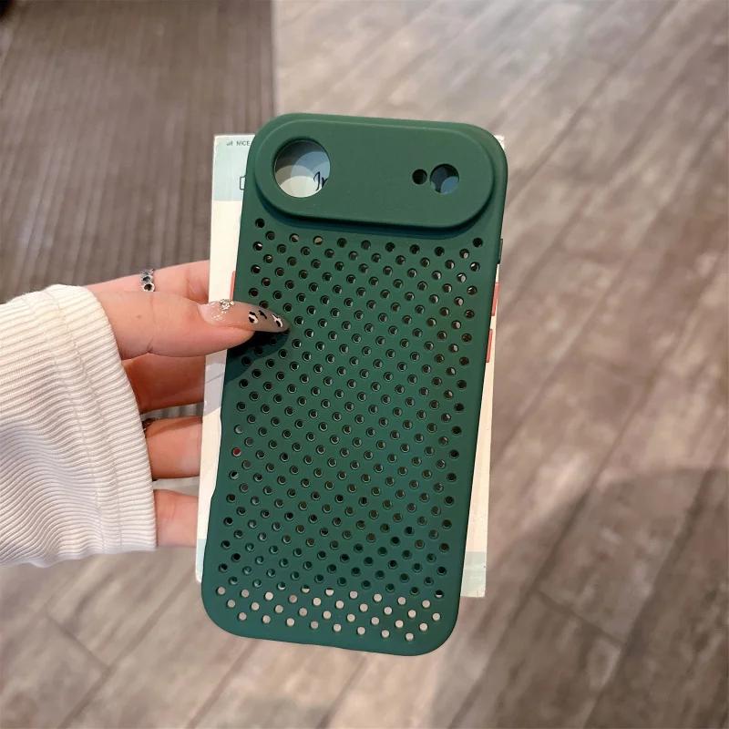 Heat Dissipation Breathable Cooling Phone Case For iPhone 17 Pro Max 17 Pro 17 Air 16 16e 15 14 Pro Max 14 15 Plus Soft Silicone Cover