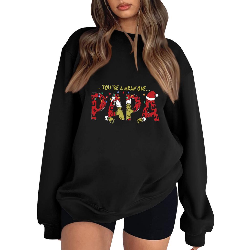 Sweat à capuche de Noël léger à manches longues pour femme