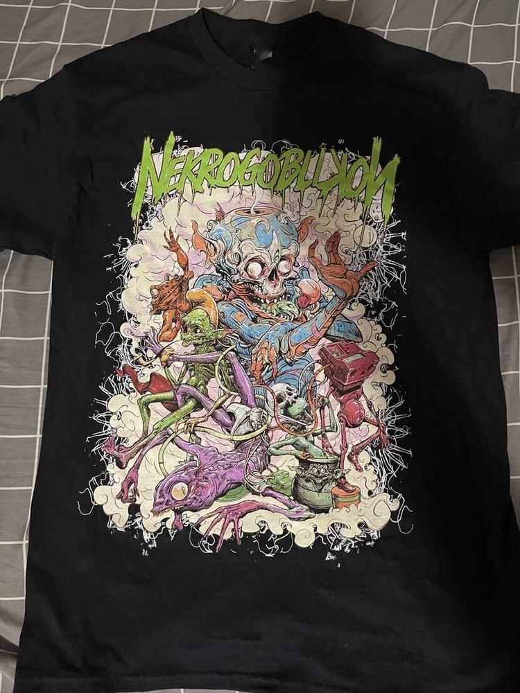 Nekrogoblikon Band Wizard T Shirt Classic Black Unisex S-5XL 1P0374 Unisex T-Shirt M