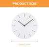 Modern 12Inch Decorative White Wooden Wall Clock Battery Operated Quiet Quartzs Movement for Living Room Bedroom Office