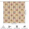 Cute Pastel Cupcakes Shower Curtain For Bathroom Decor Pink Green Yellow Red Blue White Polka Dots Waterproof Fabric 72X72In (18