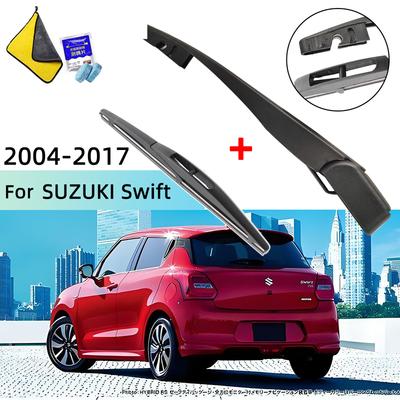 Rear Windshield Wiper Arm & Blade Set Car Windscreen Rear Wiper Blade for SUZUKI Swift 2004--2017