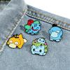 Enamel Brooch Children Cartoon Psyduck Bulbasaur Anime Action Figures Pikachu Charizard Jewelry Birthday Gift for Poseable Articulated Scale Detailed