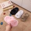 2024 Parent-Child Velvet Cross Slippers: Cozy, Non-Slip, Warm Mother-Daughter Cotton Slippers for Autumn/Winter.