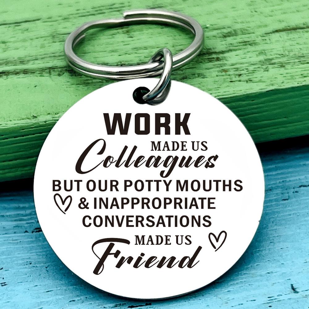 

Stainless Steel Coworker Appreciation Keychain For Colleague, Retirement Goodbye Appreciation Keychain For Men