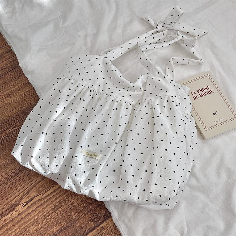 

Ленивый стиль, Плиссированная юбка, Сумка через плечо на шнуровке, Большая вместимость, Сумка под мышкой, Корейский стиль, Холщовая сумка, Новая сумка