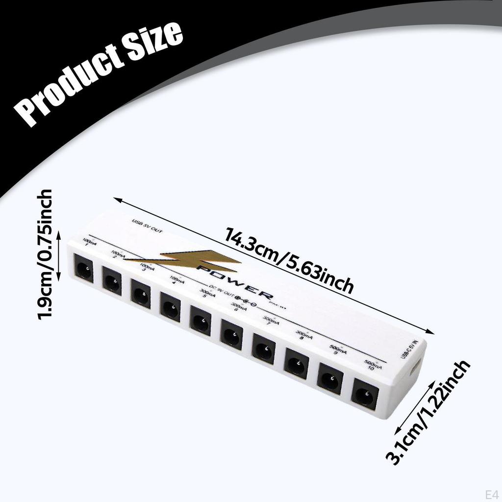 Guitar Supply 10 Isolated Outputs Short Circuit Protection PP Material Portable Design with