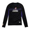 UT500 Long Sleeve Tight Letter Kids Basketball Jersey Black/Lotus Kids Model