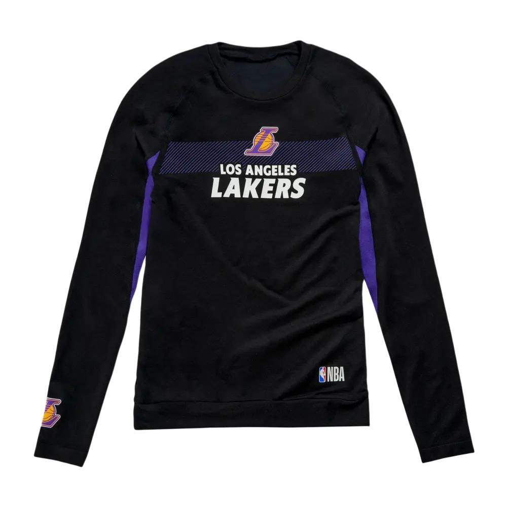 

DECATHLON UT500 Long Sleeve Tight Letter Kids Basketball Jersey Black/Lotus Kids Model 8-9Y