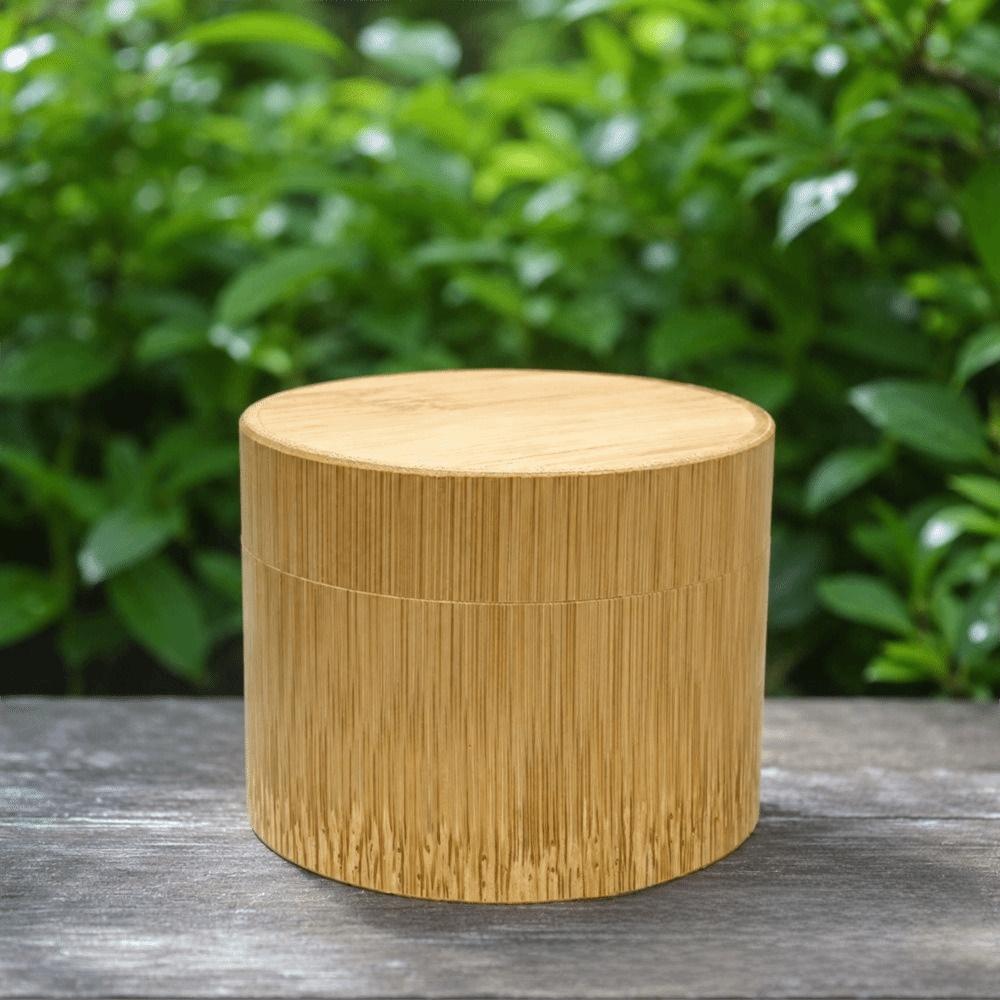 Bamboo Storage Jar Matcha Powder Jar Natural Bamboo Powder Container For Coffee Powder