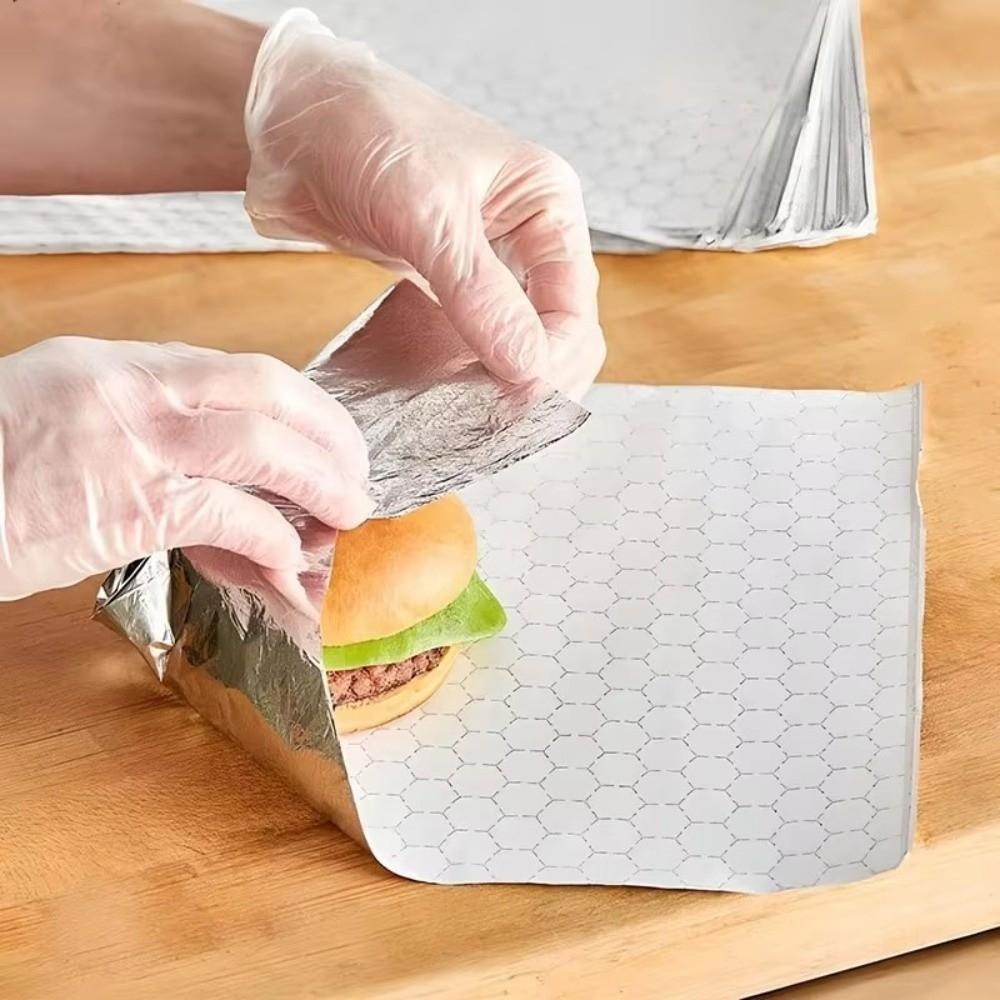 50 Pezzi Carta Avvolgente Resistente al Grasso Compatibile con Cibo Caldo Carta Avvolgente per Sandwich Per Sandwich