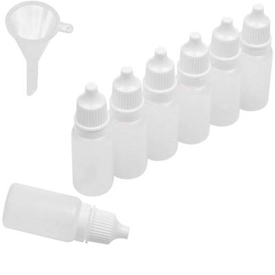 DIY Crafts Plastic Dropper Bottle Drop Bottles Empty Squeezable Eye Liquid Essential Oil Squeeze Small Refillable Containers with Caps 10ml Pack Of