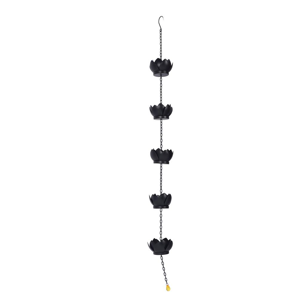 Hanging Rain Chain Metal Handmade Weatherproof Gutter Chain for Gardens Porches Gazebos Decks