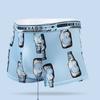 Thin Men's Underwear Printed Sexy U Bulge Pouch Mens Boxers Seamless Breathable Comfortable Mid Waist Underwear for Men