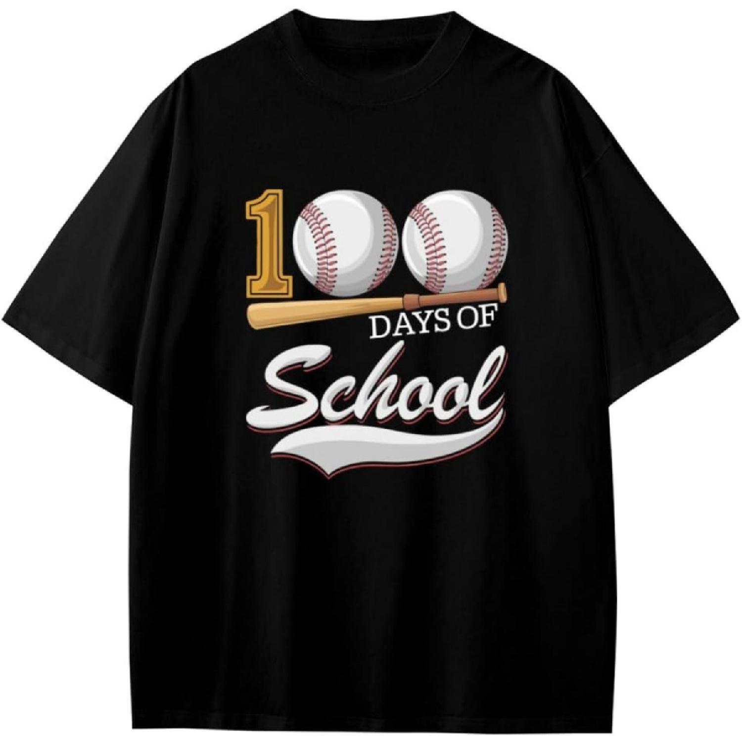 

Sports Game 100 Days of School Baseball Player Student Boys Girls Teens T-Shirt Anime Gift XXXXXL різнокольоровий