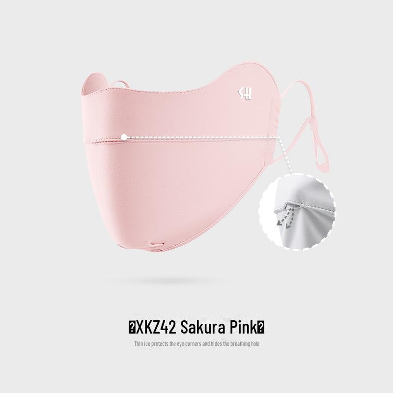 Women's Sun & Dust Protection Mask, Breathable, Ear-Hanging, Anti-Fog, UV & Eye Shield - XKZ42
