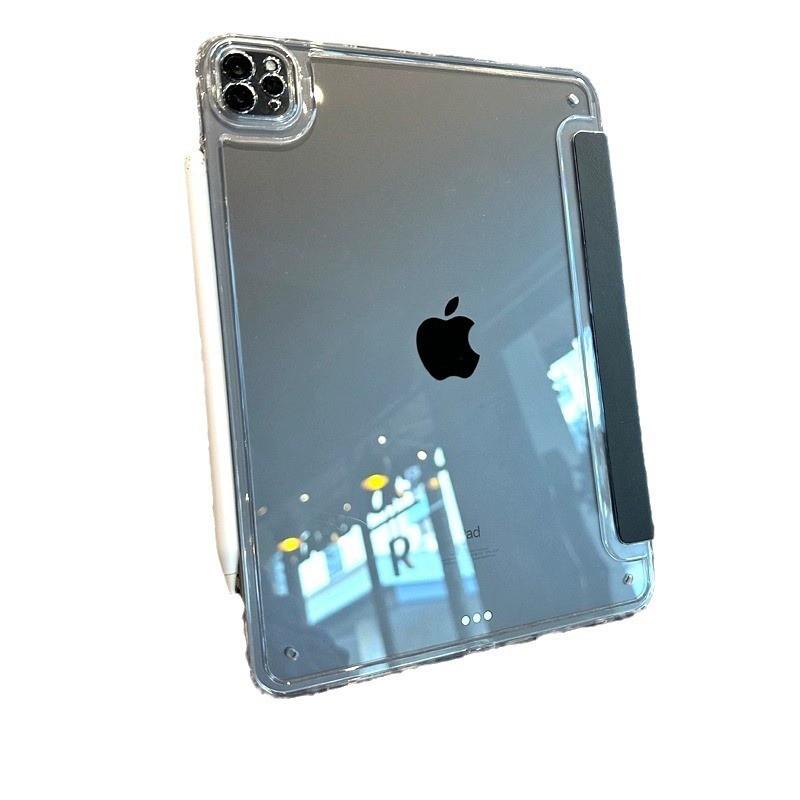 Case IPad Air 7 2025 Pro 12.9 10.2 Clear Acrylic Cover No Pencil Slot Shockproof Stand Magnetic Slim Fit