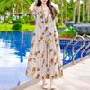 Elegant Long Dresses Summer Clothes Short Sleeve Casual Loose Women Dress