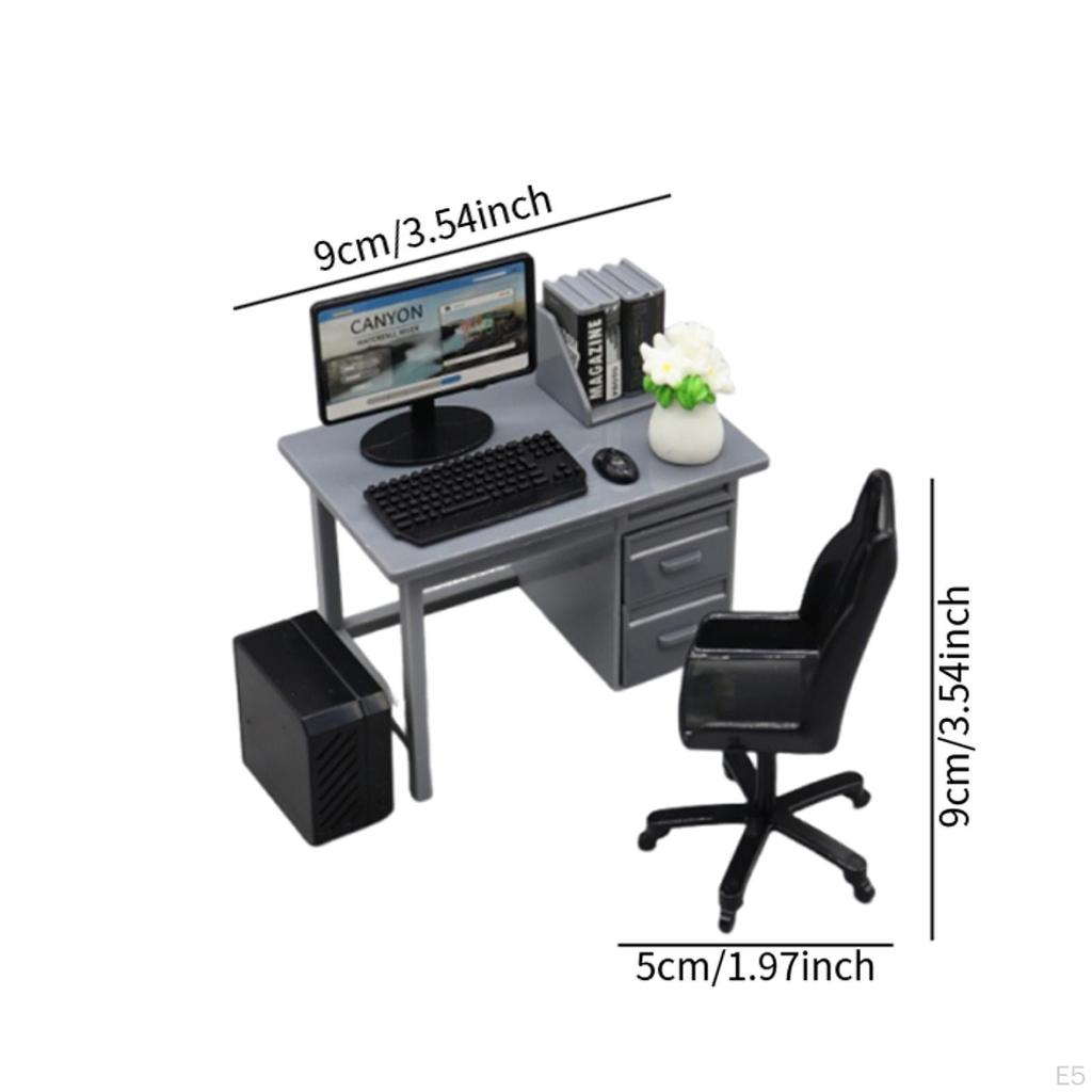 Mini Office Desk And Chair Set, Role-playing Toy, Learning Model, Creative Children's