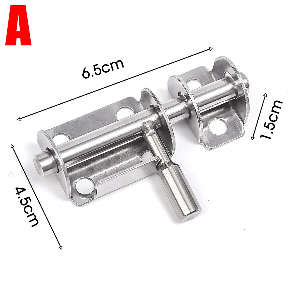 10/1pc Small Stainless Steel Sliding Lock Security Door Bolt Home Hardware Gate Latches Bedroom Bathroom Toilet Door Bolt Locks