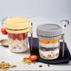 1/2PCS 350ml Reusable Overnight Oats Jar Glass With Spoon Overnight Oats Container Oatmeal Container Food Storage Organizer Jar