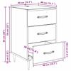 Nightstand with Drawers Reclaimed Wood Look 40 x 40 x 66 cm Engineered Wood