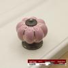 Ivory White Ceramic Pumpkin Pull Handle for European Modern Pastoral Cabinets and Wardrobes