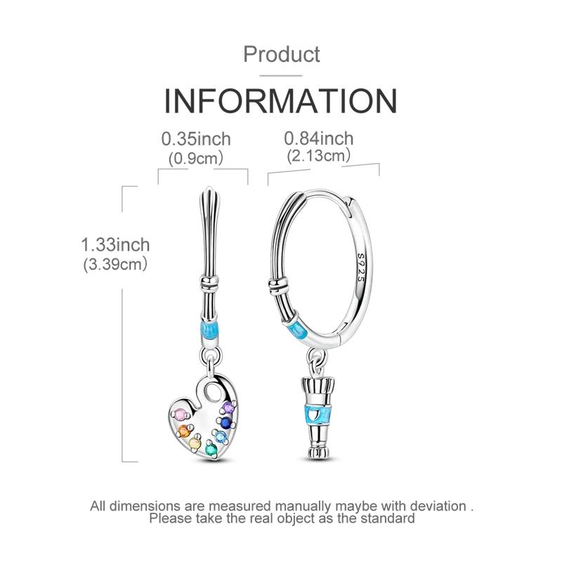 925 Sterling Copper Lucky Guardian Ear Zircon Original Design Earrings Color Zircon Making for Women Girl Wedding Party Gifts