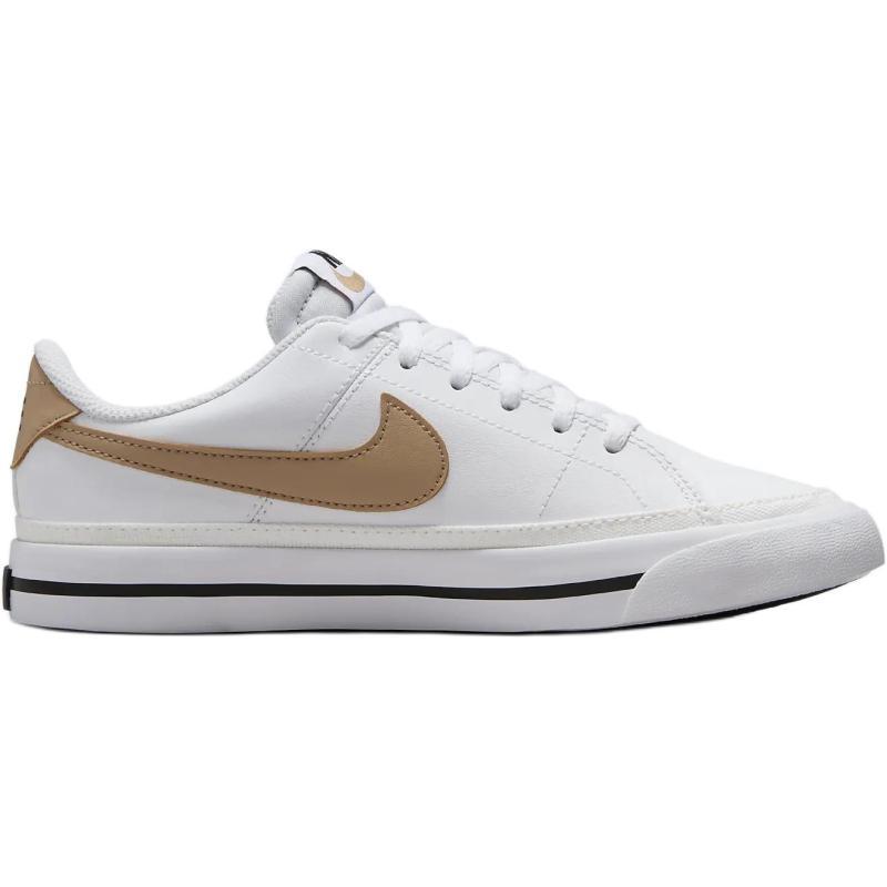 Nike Court Legacy Anti Slip Wear Resistant Low Top Kids' Skateboarding Shoes White Sneakers DA5380-126