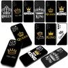 Cartoon König Königin Paar Liebhaber Handyhülle Case für Apple iPhone 16 15 14 Plus 13 12 Mini 17 Pro Max + 16E Air 16+ ProMax