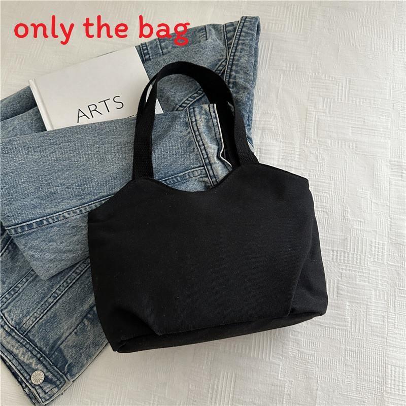 Fashionable Canvas Shoulder Bag With Large Capacity And Solid Color Design For Womens Everyday Wear