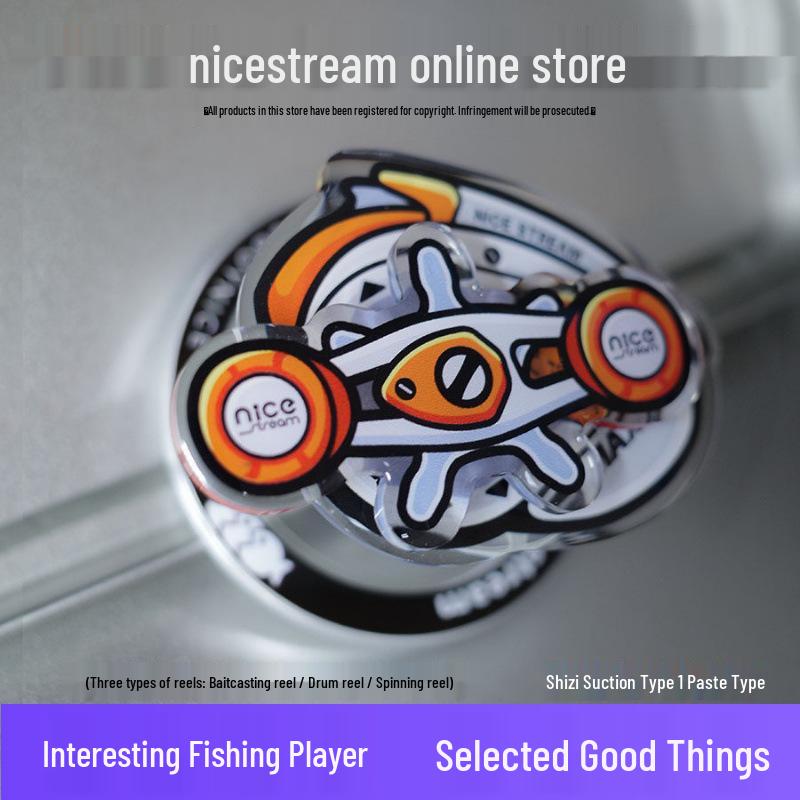 Fishing Boy Rotating Magnetic Phone Holder Lure Reel Style