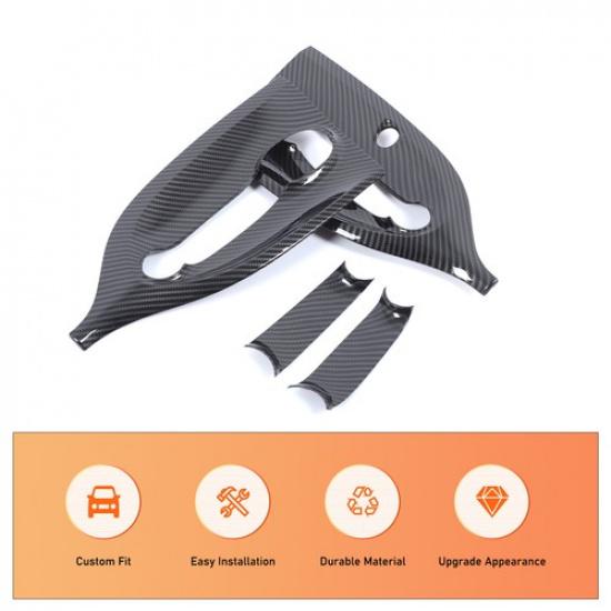 ABS Carbon Exterior Door Handle Bowl Cover Trim For Benz Smart 453 Fortwo 16-21