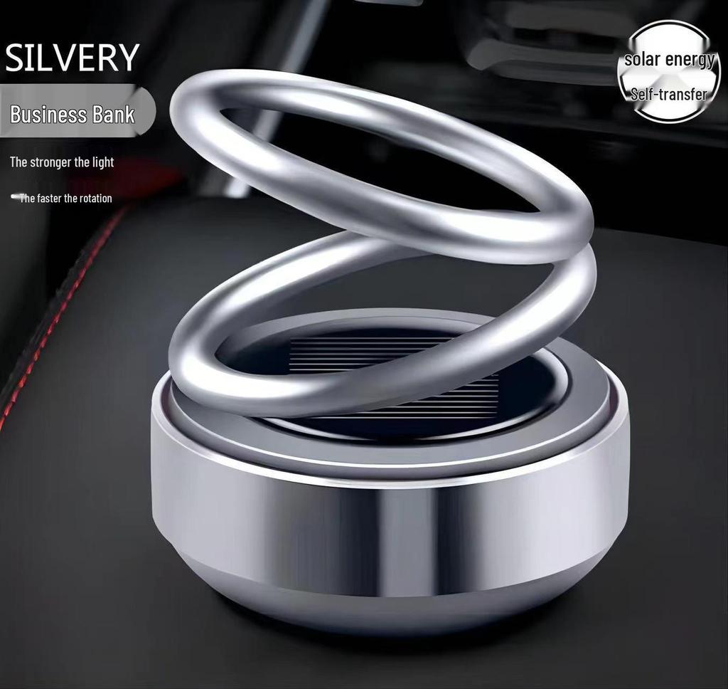 Solar-Powered Rotating Aromatherapy Car Perfume Decoration - Long-lasting, Light Fragrance