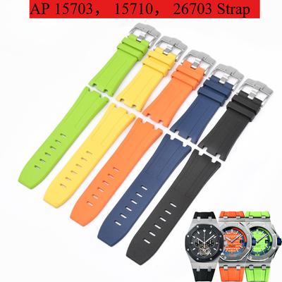 Wasserdichtes Silikon-Uhrenarmband für Audemars Piguet Royal Oak Offshore 15703 15710 26703 Serie - Kautschukarmband 28mm Herrenuhrzubehör