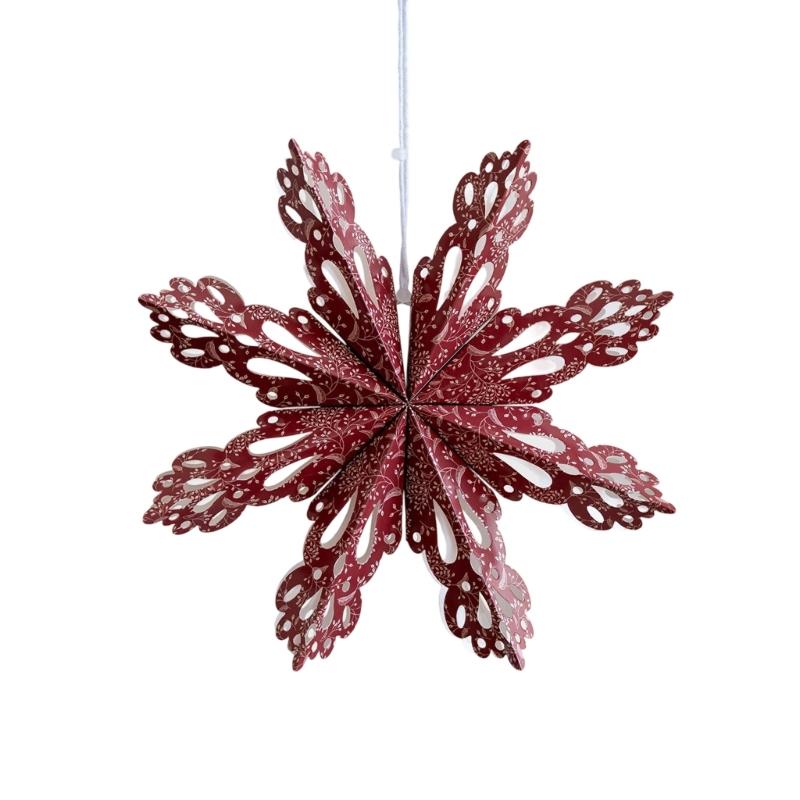Schneeflocken-Ornament Knitterfestes Papierdesign Saisonale Feier Fensterdekoration Weihnachtsbaumschmuck