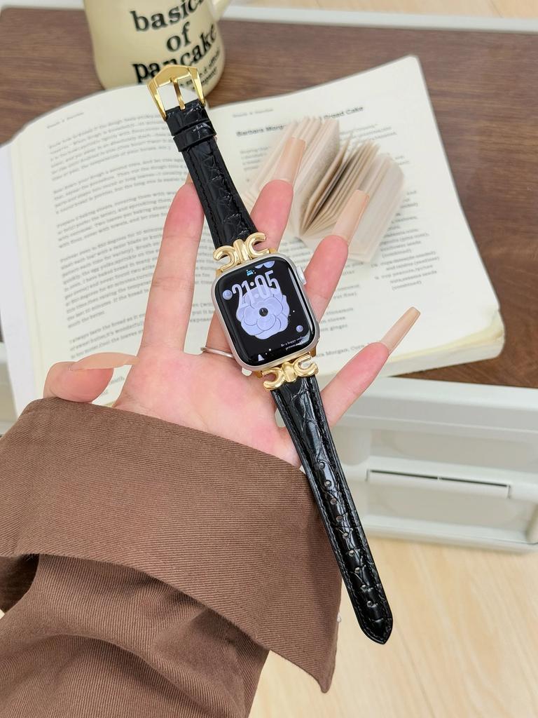 Nice Leather loop Correa For Apple Watch band Series Ultra 11/10/9/8/7/6/5/4/3/2 38mm 40mm 41mm 42mm 44mm 45mm 46mm 49mm Strap