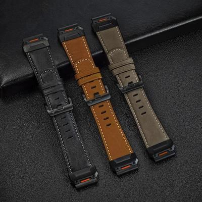Leather Watch Band QuickFit 22 26mm For Garmin Epix Gen 2/Fenix 7X 7 Pro/6 6X Pro/5 5X Plus 3HR 935 945 Strap Bracelet