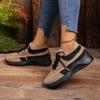 Flying Woven Mesh Casual Shoes Women's Spring and Autumn Thick-soled Color Matching Round Head Lace-up Sports Shoes Women